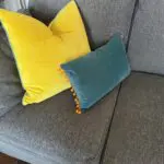 Grey upholstered 2 seater sofa