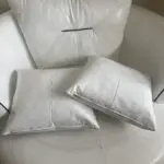 DFS White Leather Corner Sofa Set