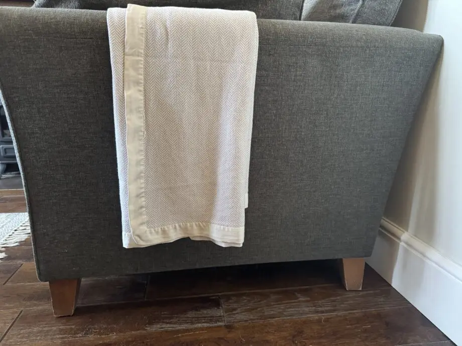 Grey upholstered 2 seater sofa