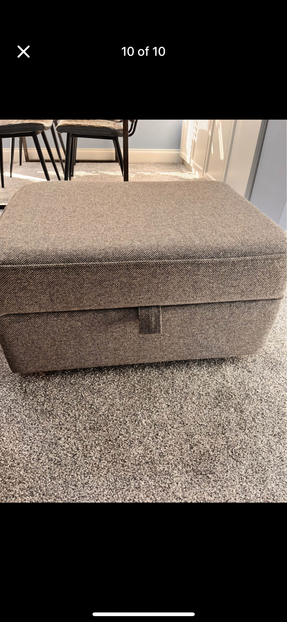 Dfs grey 4 seater sofa and ottoman