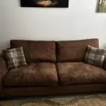 Dfs brown 4-seater sofa