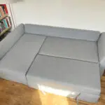 Grey IKEA HOLMSUND corner sofa-bed