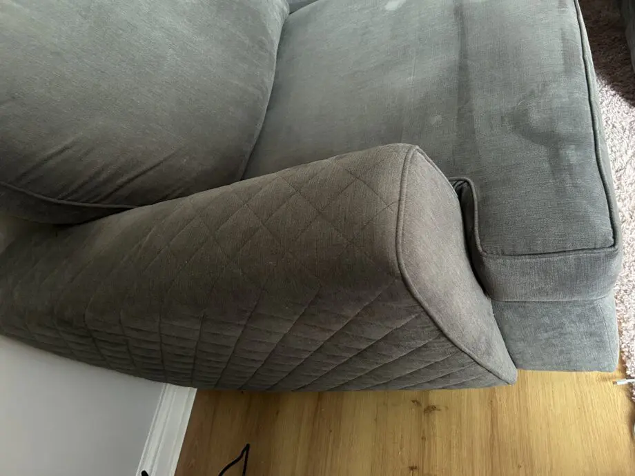 DFS GRAPHITE GREY ORKA CORNER SOFA AND FOOTSTOOL