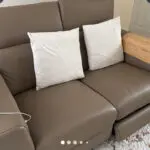 Leather reclining 2 seater sofa