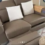 Leather reclining 2 seater sofa