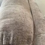 Scs grey cloud fabric 4 seater curved sofa including manual recliner
