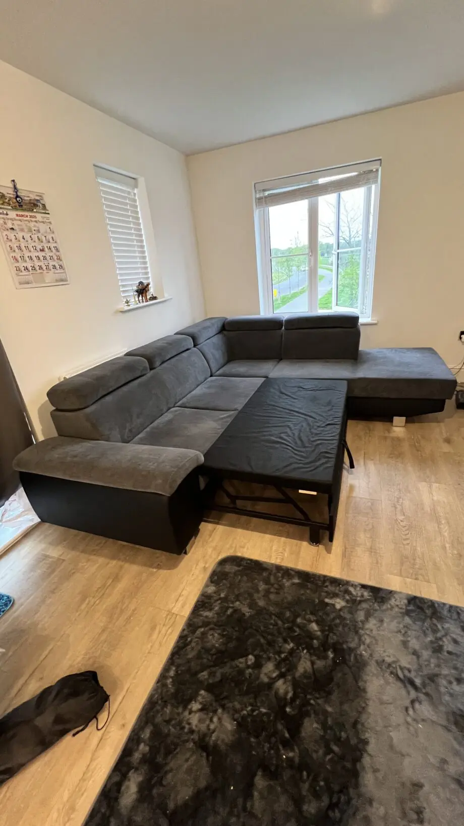 Grey Sofa Bed with big Storage