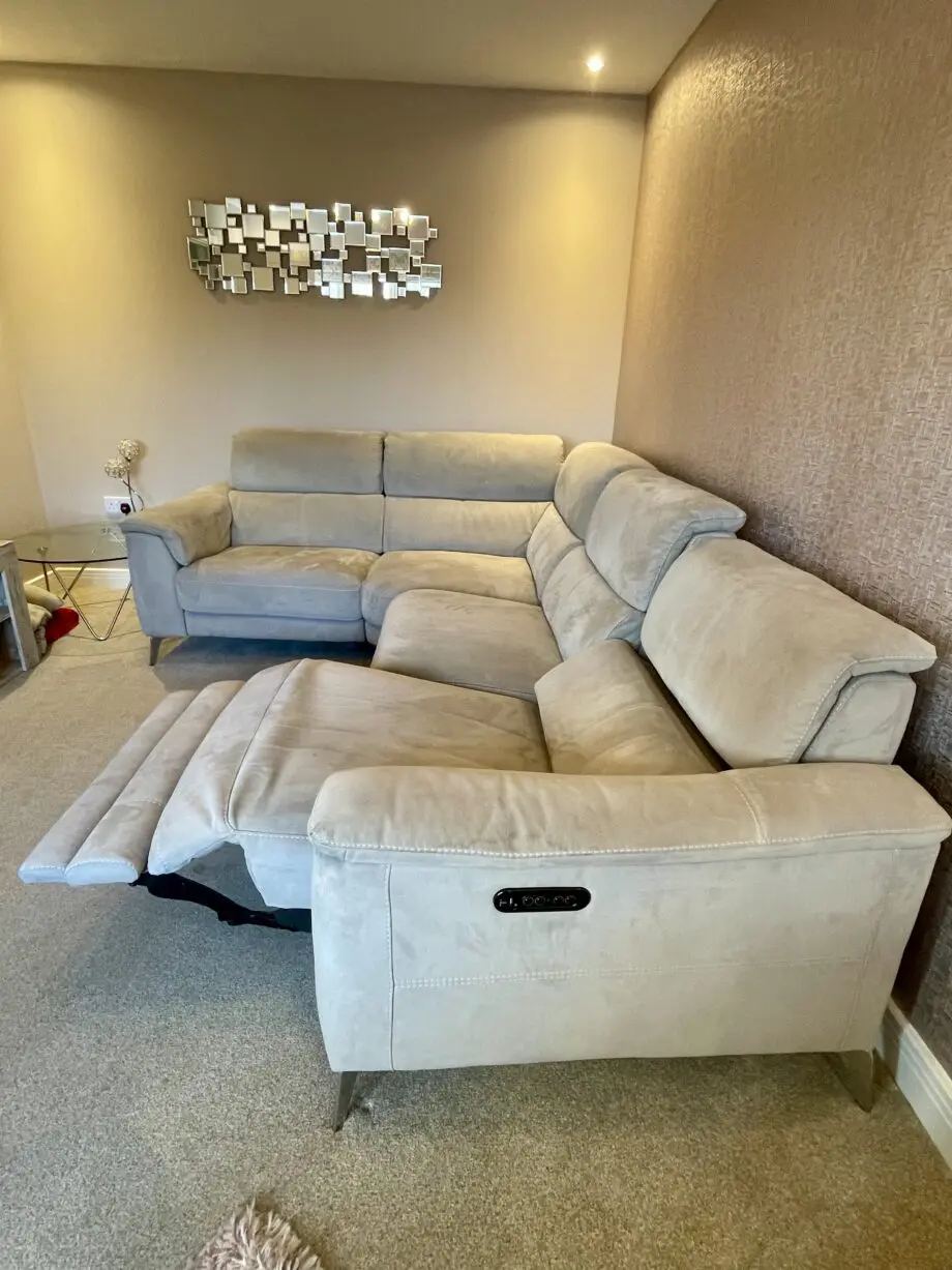 Sofology Illinois light grey 1 seater corner, 2 seater sofa