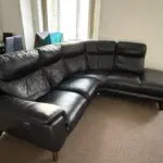 Black Leather Sofa - Electric Recliner & USB Charging