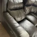 Black Leather Sofa - Electric Recliner & USB Charging