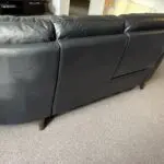 Black Leather Sofa - Electric Recliner & USB Charging