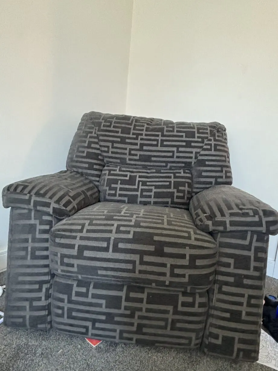Dfs Dark grey 3 piece recliner