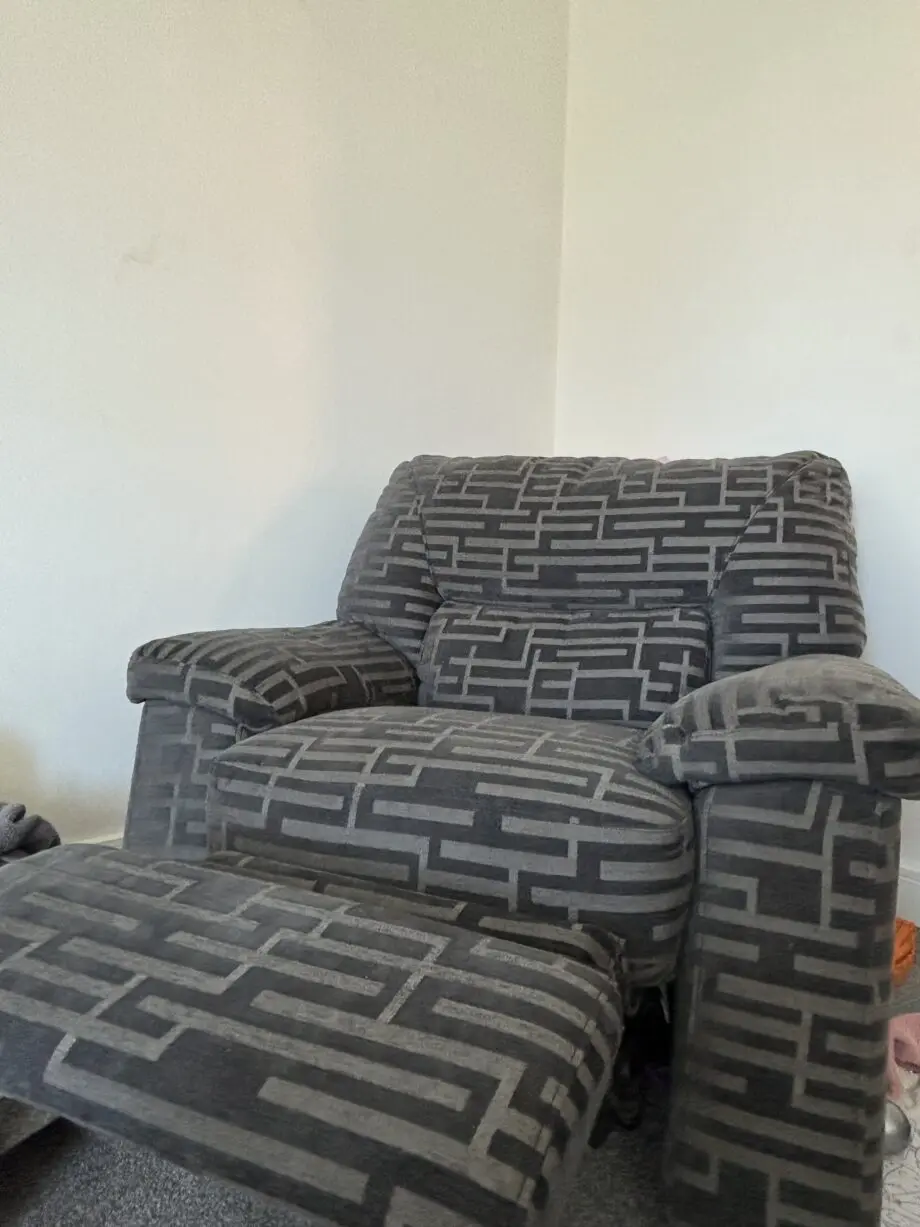 Dfs Dark grey 3 piece recliner