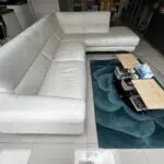 Top quality White Leather Corner Sofa