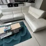 Top quality White Leather Corner Sofa