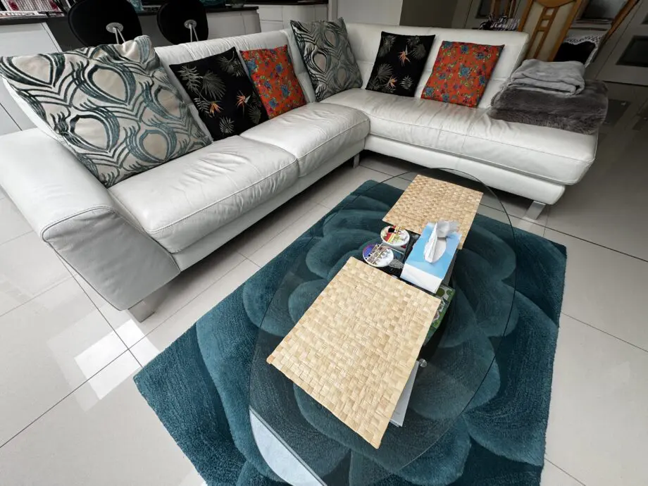 Top quality White Leather Corner Sofa