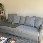 IKEA grey holmsund three seater sofa bed