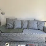 IKEA grey holmsund three seater sofa bed