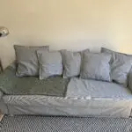 IKEA grey holmsund three seater sofa bed