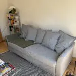 IKEA grey holmsund three seater sofa bed