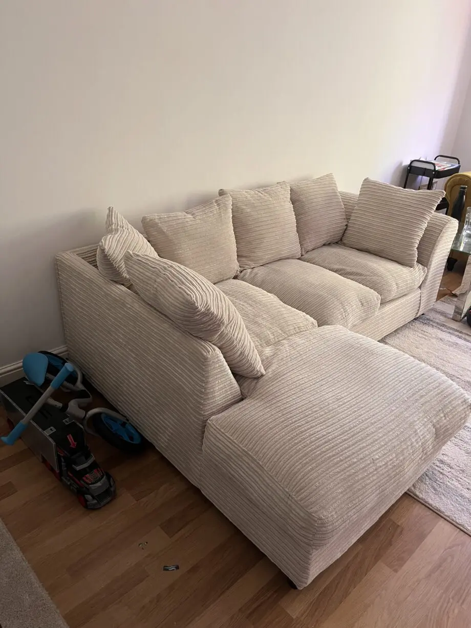 Corner chaise sofa, Argos brand, 6 months old
