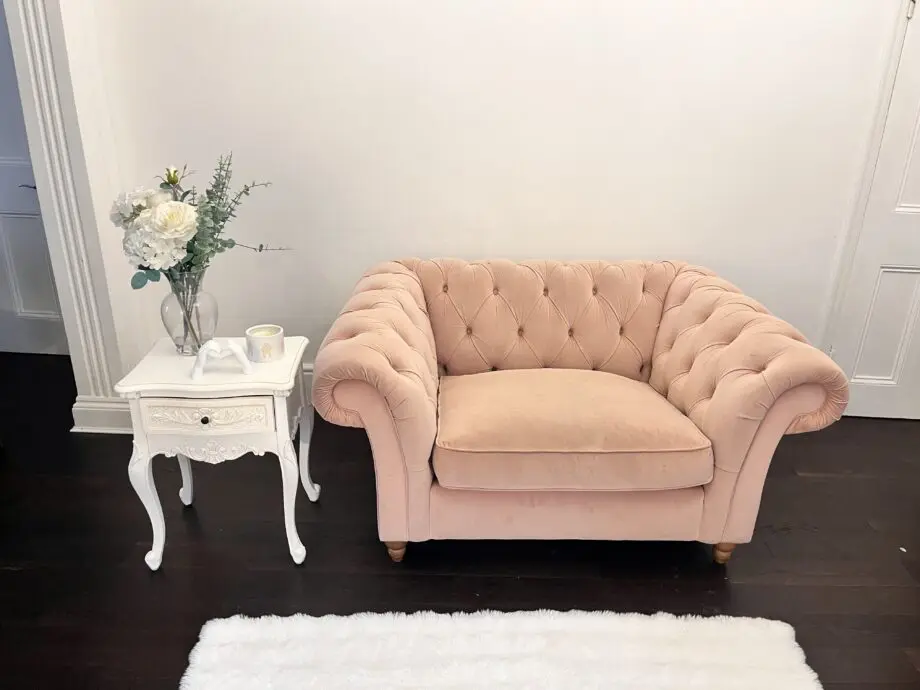 Next pink love chair/sofa