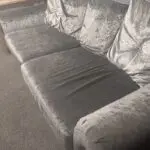 4 seater grey velvet sofa