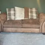 DFS Mossley brown fabric sofa