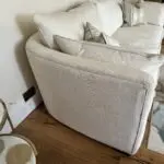 Collins and Haynes Bespoke 4 seat sofa & Large Matching Foot Stool with Storage