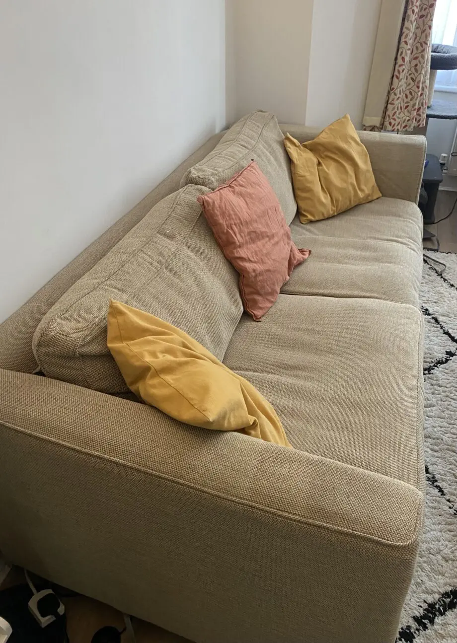 URGENT - Large beige 3-seater sofa