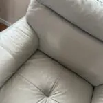 DFS grey leather 3 seater sofa & chair set