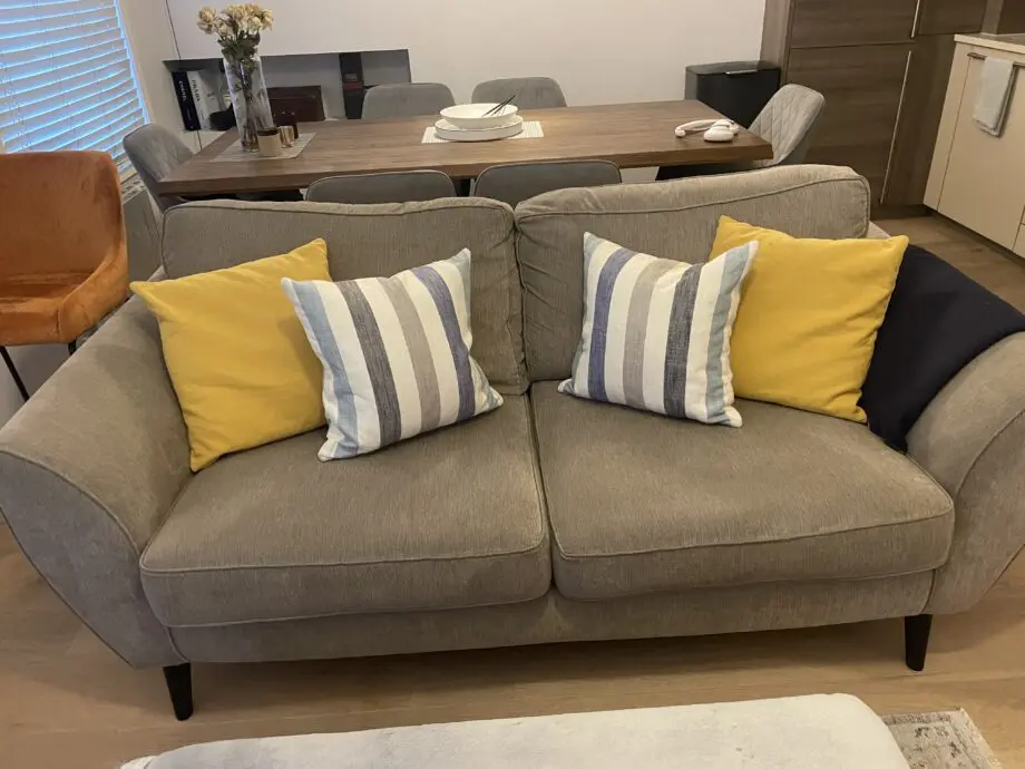DFS Grey Aurora Matching Sofa Armchair Set