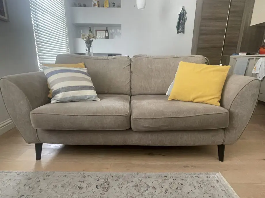 DFS Grey Aurora Matching Sofa Armchair Set