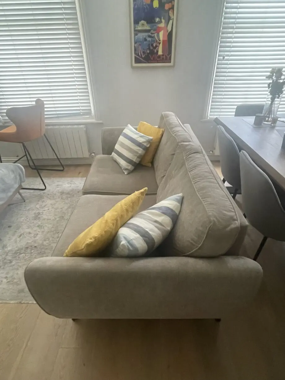 DFS Grey Aurora Matching Sofa Armchair Set