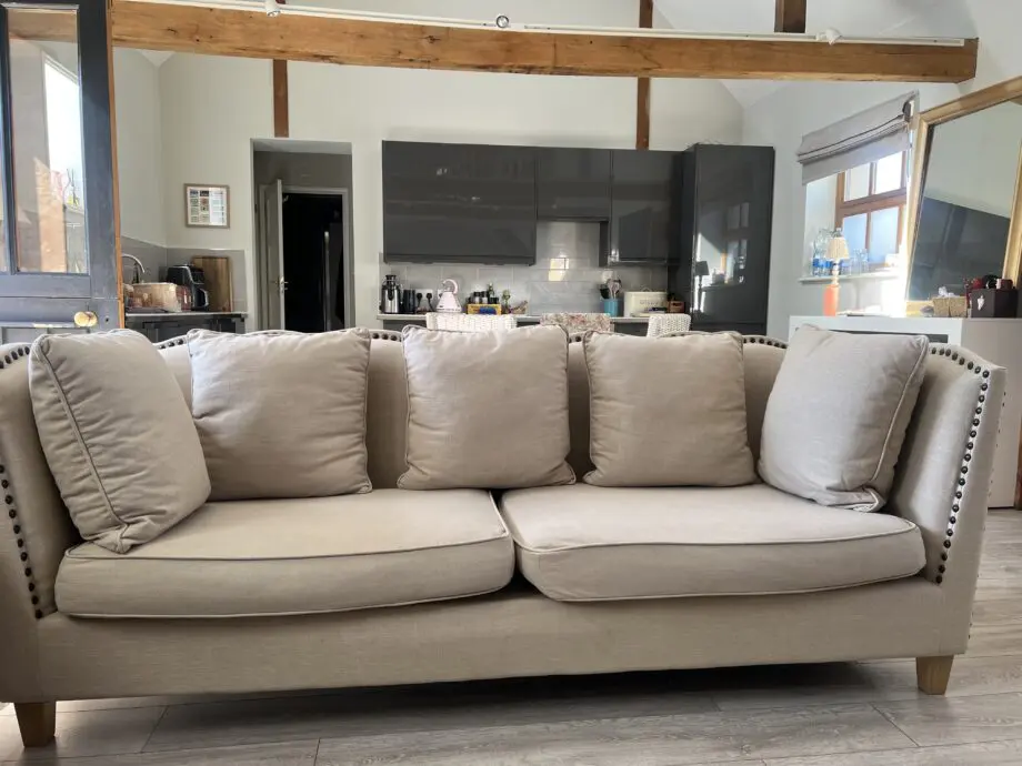 Large Oatmeal fabric sofa