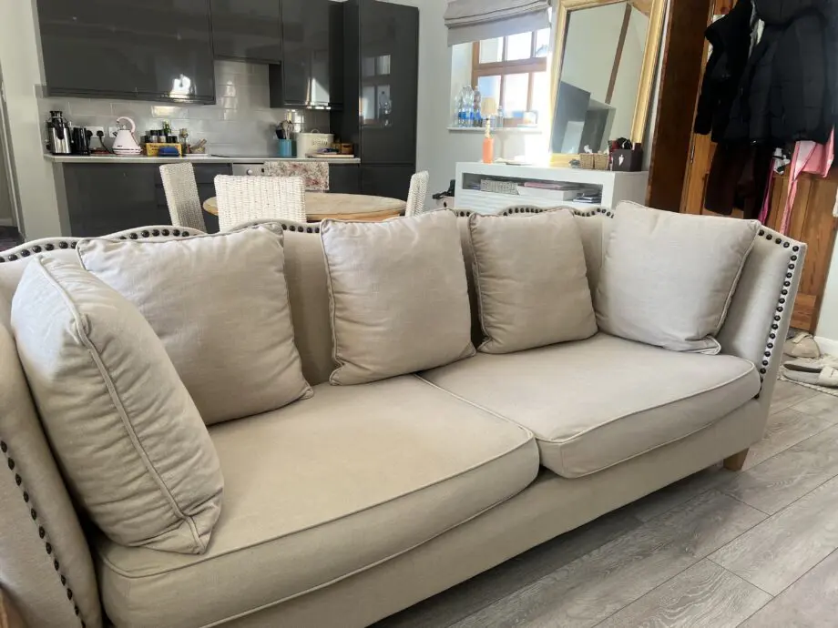 Large Oatmeal fabric sofa
