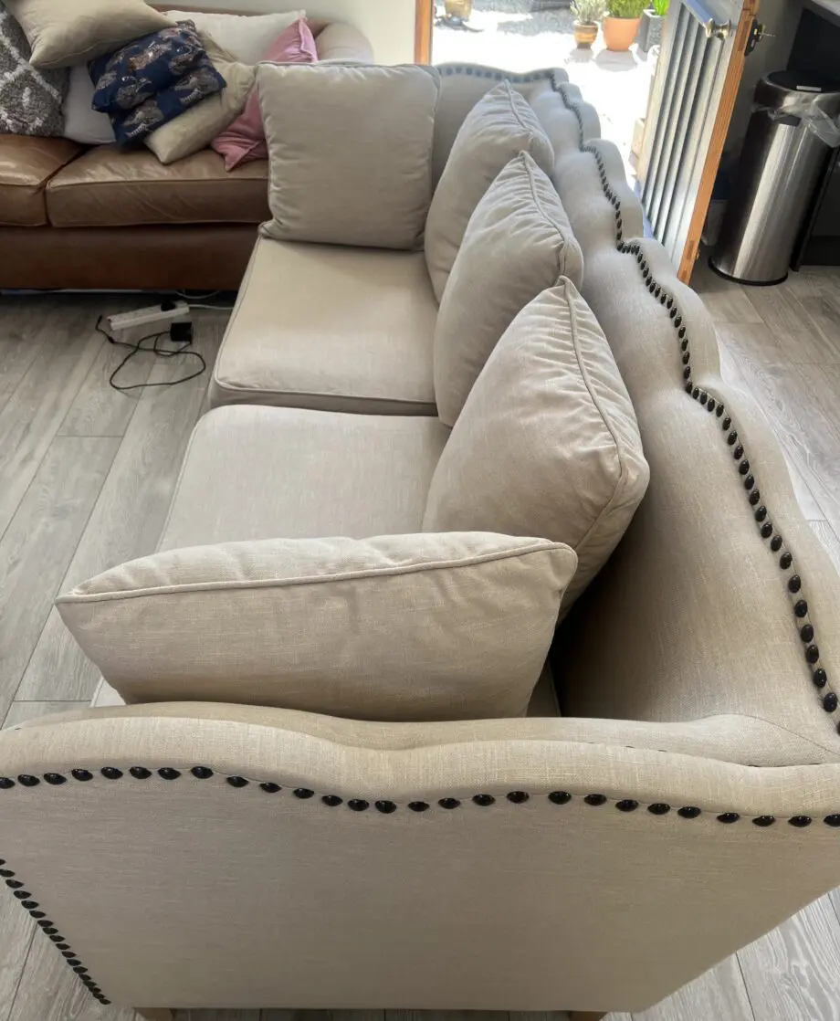 Large Oatmeal fabric sofa