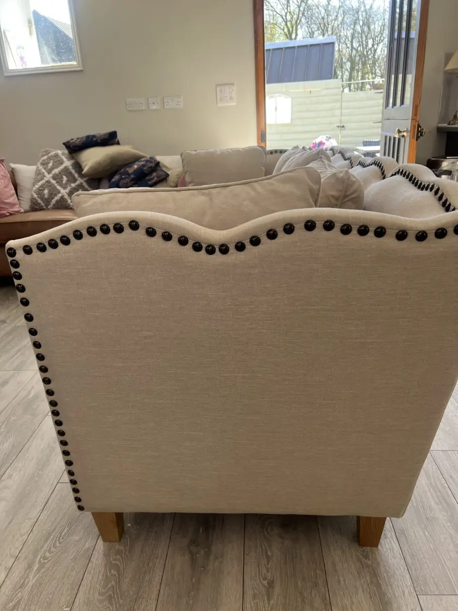 Large Oatmeal fabric sofa