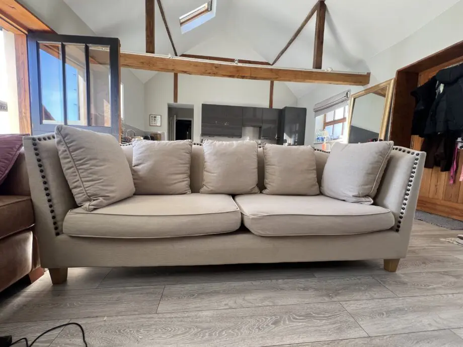Large Oatmeal fabric sofa