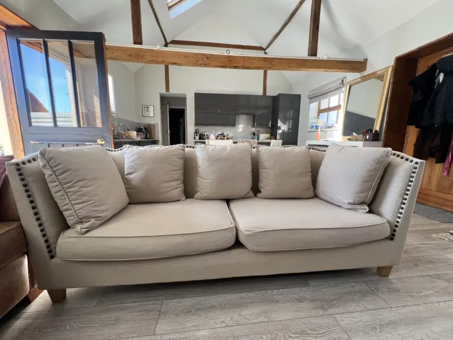 Large Oatmeal fabric sofa