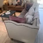Large Oatmeal fabric sofa