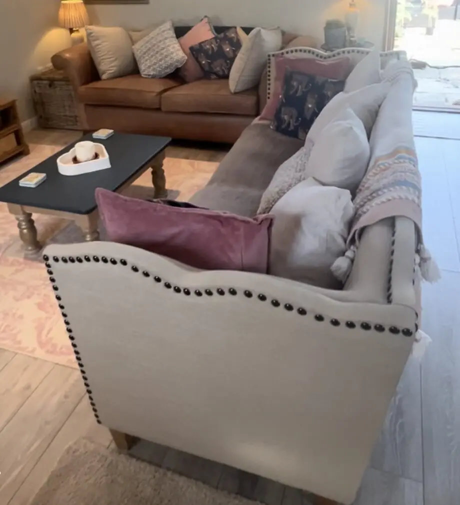 Large Oatmeal fabric sofa
