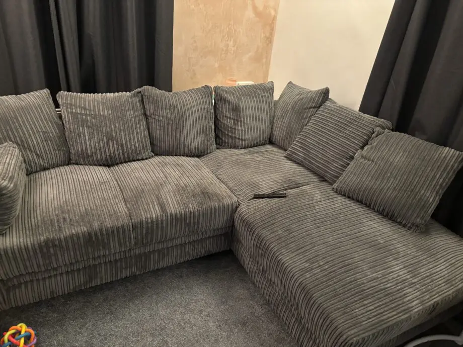 The range grey corner sofa