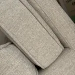 Daals Dipley Oatmeal Fabric 3 Seater Sofa and Ottoman Footstool