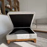 Daals Dipley Oatmeal Fabric 3 Seater Sofa and Ottoman Footstool