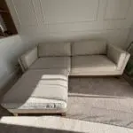 Daals Dipley Oatmeal Fabric 3 Seater Sofa and Ottoman Footstool