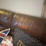 Brown leather sofa for sale