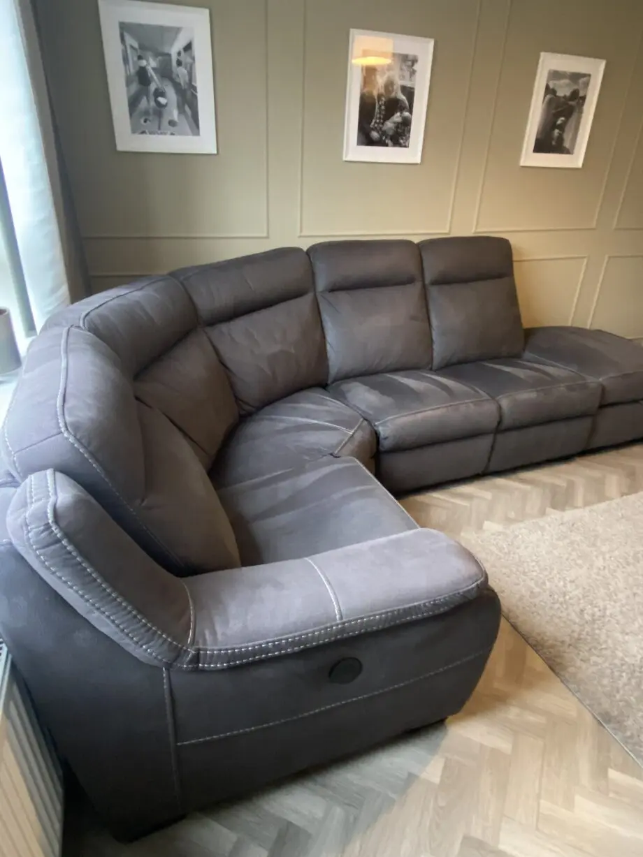 Modular corner sofa, electric recline with charging ports