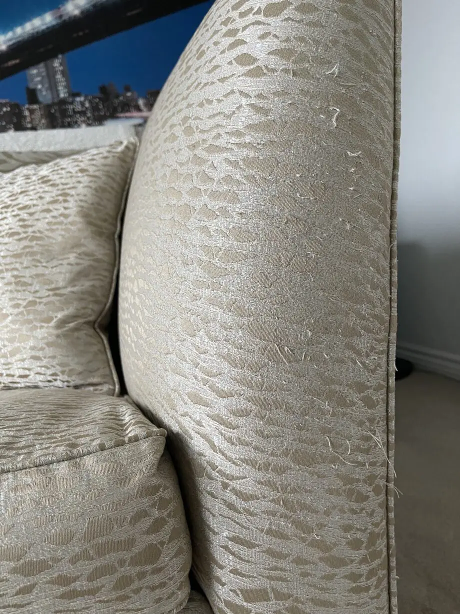 Designer Parker Knoll Burlington, Classic Grand Sofa, Fabric, Biscuit Colour