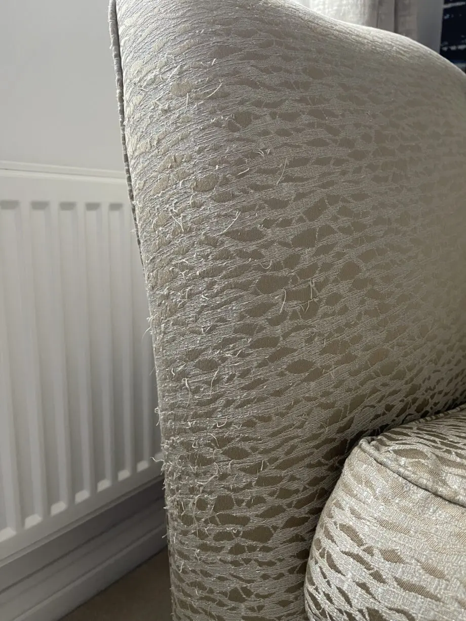 Designer Parker Knoll Burlington, Classic Grand Sofa, Fabric, Biscuit Colour